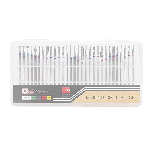 Nofaner Electric Nail Drill Bits Set - 30Pcs Professional Manicure Pedicure Polishing Heads for Cuticle Removal, Dead Skin & Nail Filing | Perfect for Salon & Home Nail Care