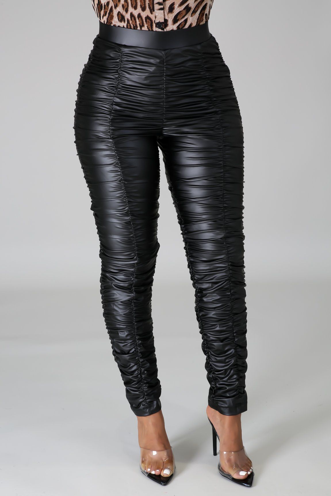 Adrienne Women's High Waisted Black Pants - Slim Fit Stretch Trousers for Work, Office & Casual Wear