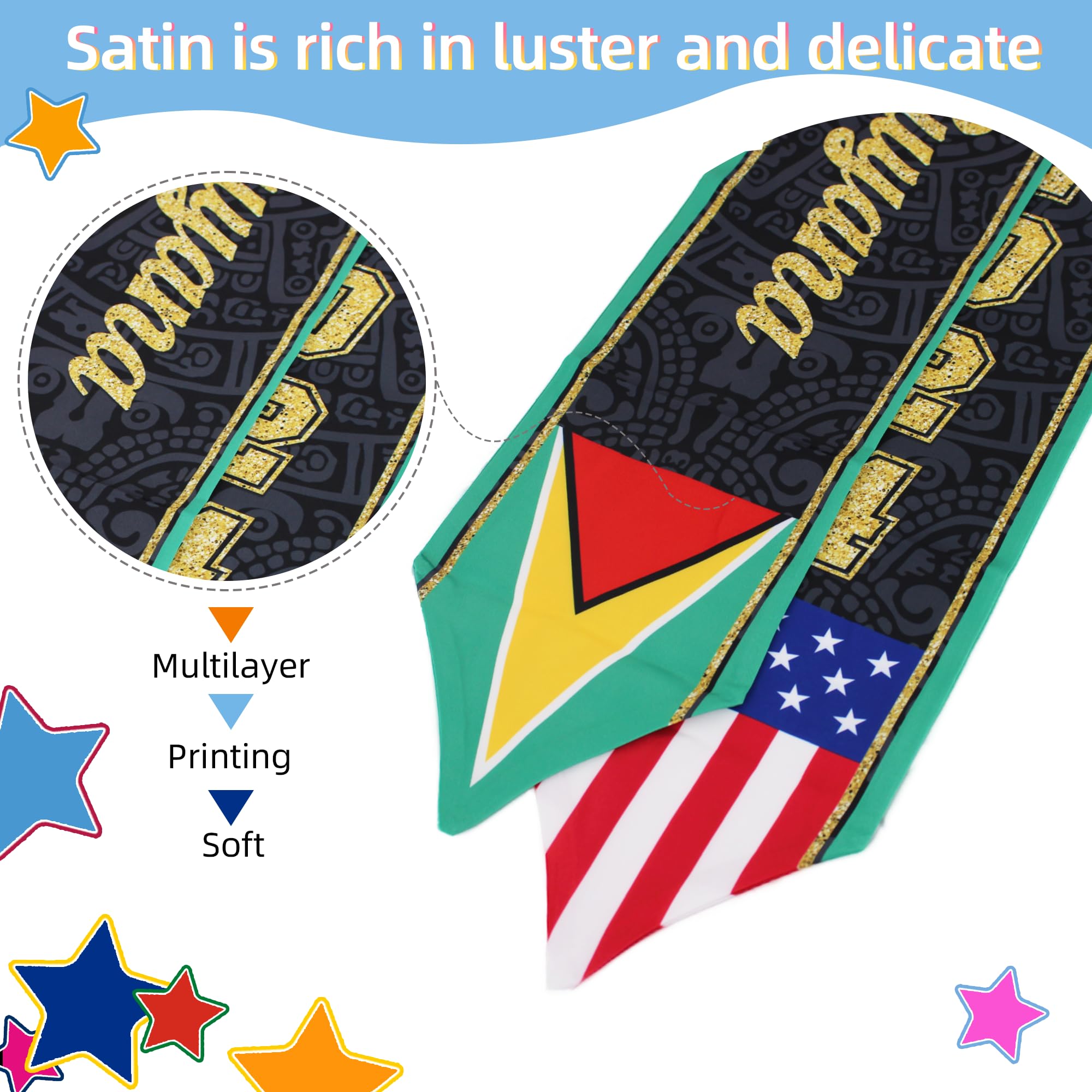 2024 Graduation Stole - Unisex Adult Sash for Class of 2024 | Perfect for High School & College Graduation Ceremonies, Commencement Photos & Academic Celebrations
