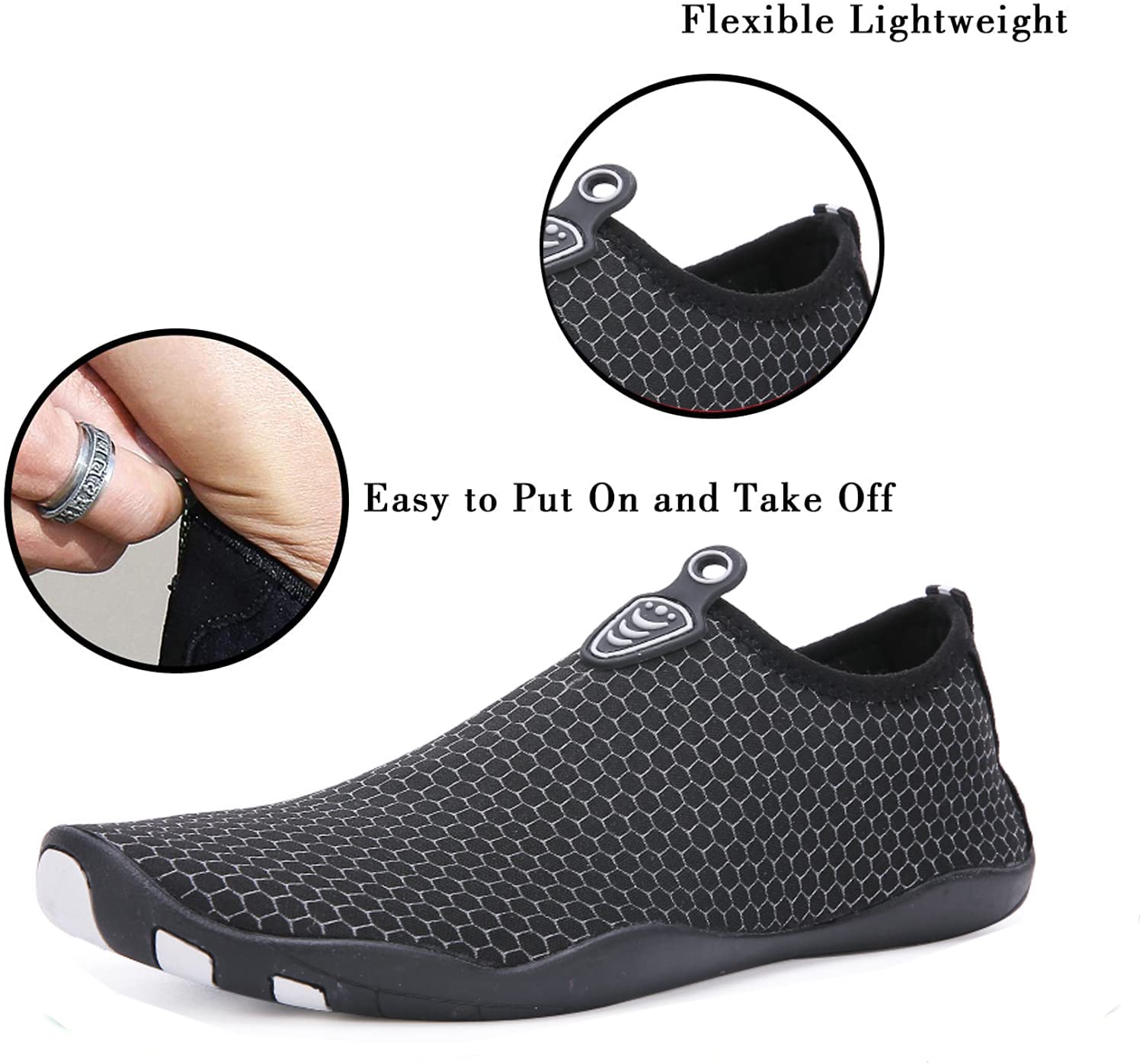 Quick-Dry Water Shoes for Women & Men - Lightweight Aqua Socks for Beach, Pool, Surfing & Water Park Activities - Perfect for Swimming, Walking & Outdoor Water Sports