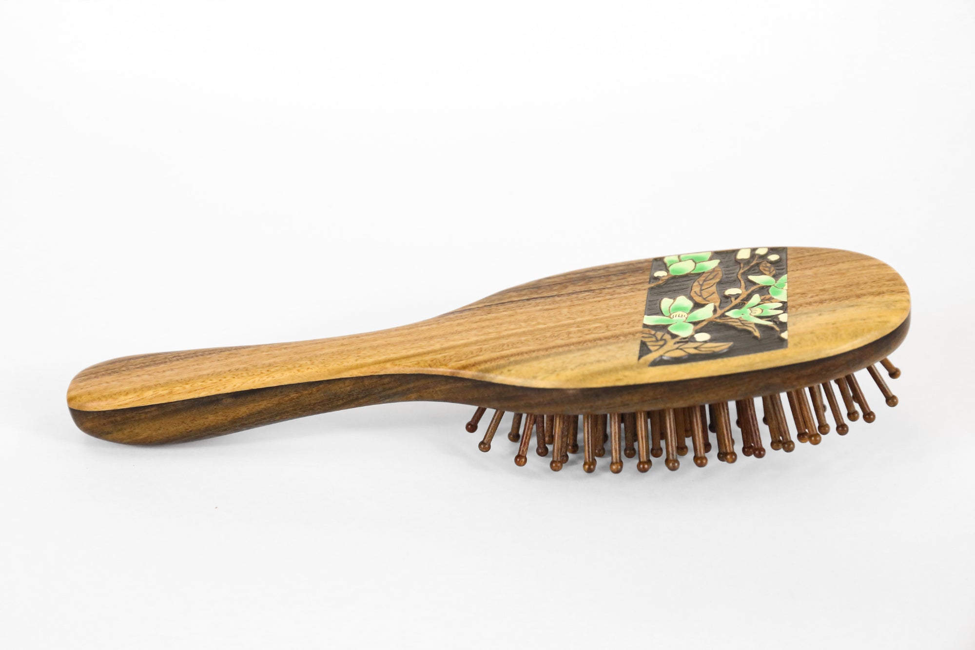 Gardenia Paddle Hair Brush for Smoothing & Detangling - Wooden Bristle Hairbrush for Shiny, Frizz-Free Hair - Perfect for Daily Styling & Salon Use