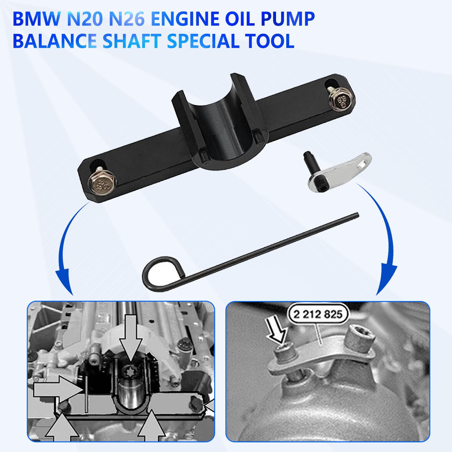 BMW N20 N26 Engine Camshaft Timing Locking Tool Kit - Includes Fuel Injector Tool, Flywheel Frame & Oil Seal Repair Kit | Professional Timing Tool Set for BMW 2.0L Turbo Engines (2012-2021 Models) | Perfect for DIY Repairs & Professional Mechanics