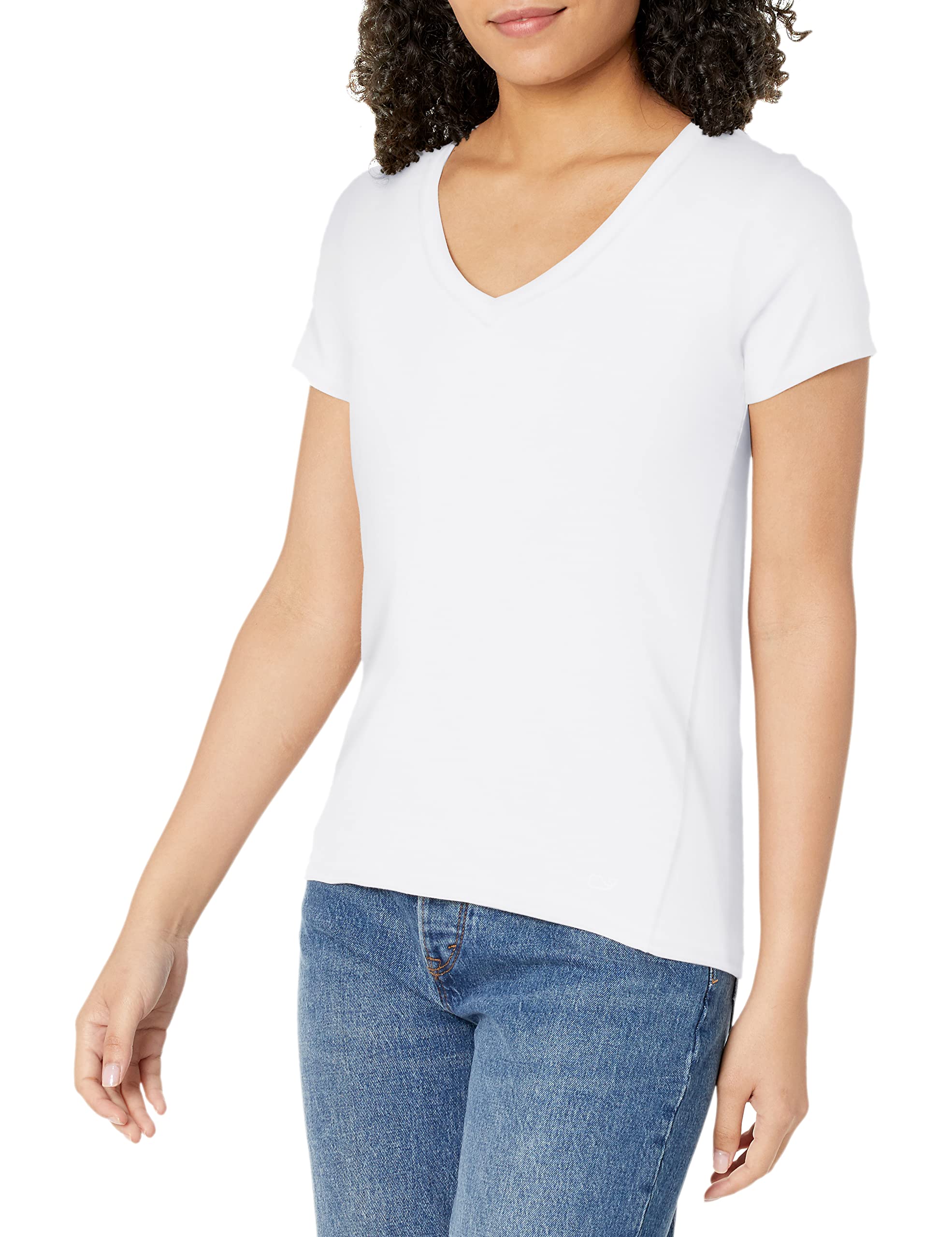 Vineyard Vines Women's Short Sleeve V-Neck Casual T-Shirt - Comfortable Cotton Top for Everyday Wear, Summer Outfits & Layering