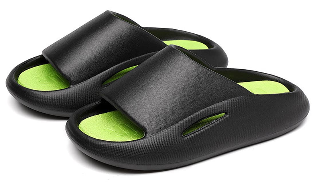 **Men's & Women's Non-Slip Quick-Drying Cloud Slides - Lightweight Soft Pillow Slippers for Bathroom, Shower, Spa, and Indoor Comfort**