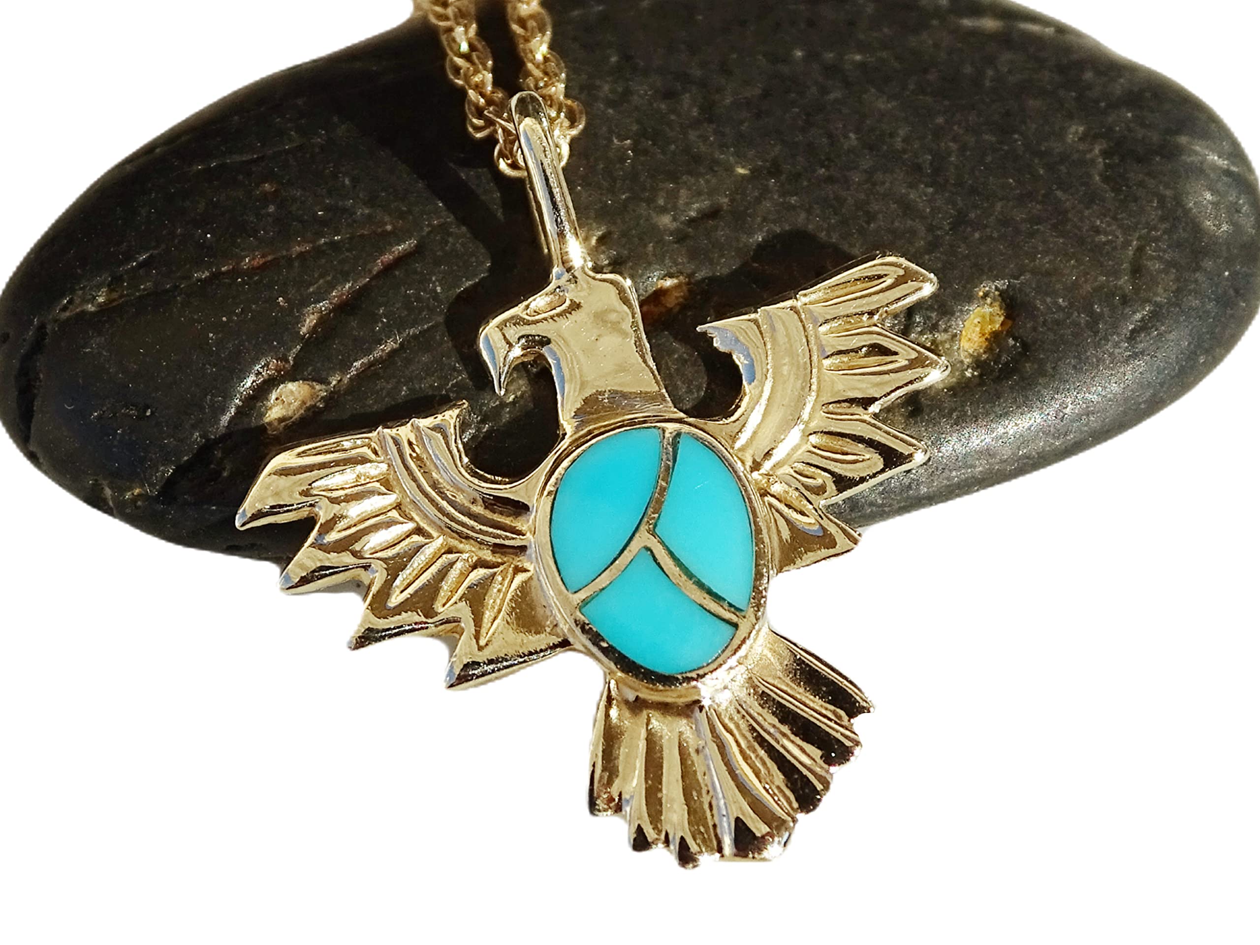 Dainty Thunderbird Pendant Necklace - Small Gold Charm Jewelry, Native American Style Good Luck Talisman - Unique Anniversary Gift for Women, Perfect for Special Occasions & Everyday Wear