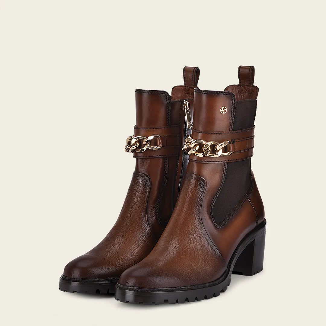 Women's Cuadra Honey Casual Fashion Deer Leather Ankle Boots - Stylish & Comfortable for Everyday Wear, Office, and Date Nights