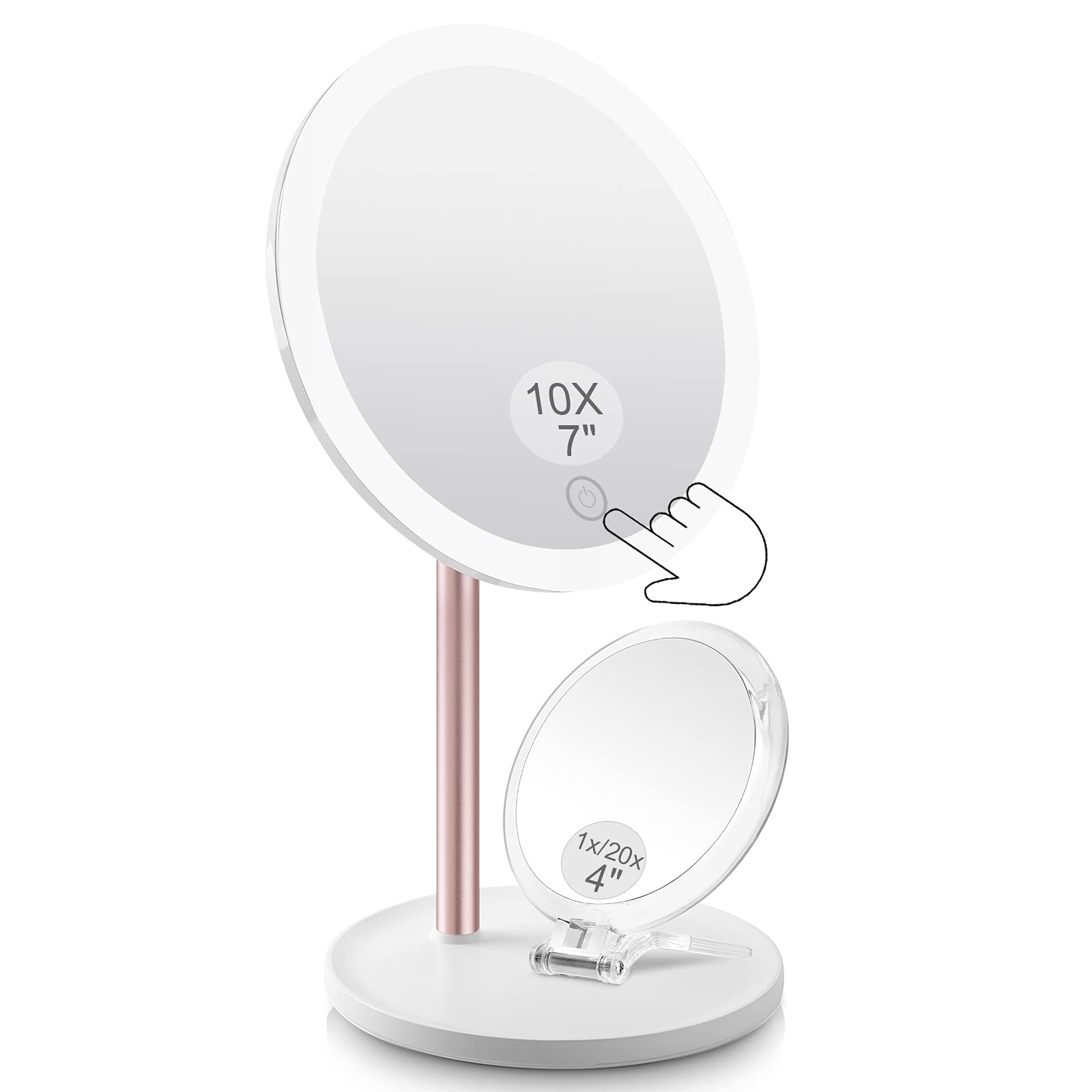 10x Magnifying Makeup Mirror with LED Lights - 7