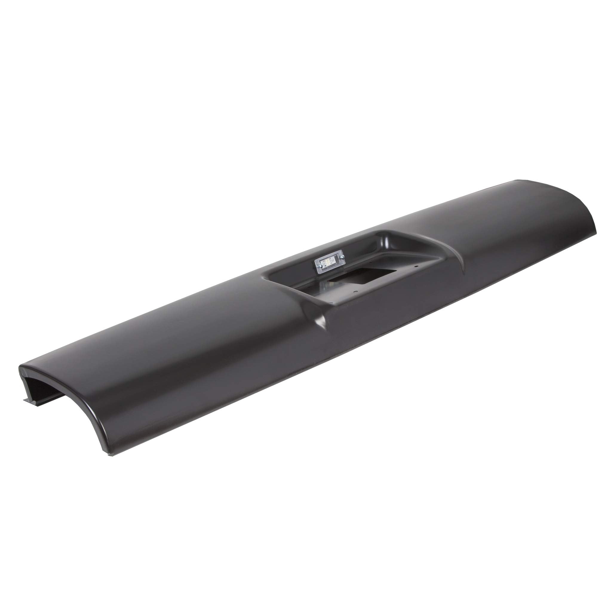 ECOTRIC Black Rear Roll Pan Bumper with License Plate Hole & Light - Compatible with 1994-2003 Chevy S10 S15 Sonoma GMC Pickup Truck | Durable Replacement for Rusted or Damaged Bumpers | Perfect for Off-Roading, Car Shows & Custom Builds