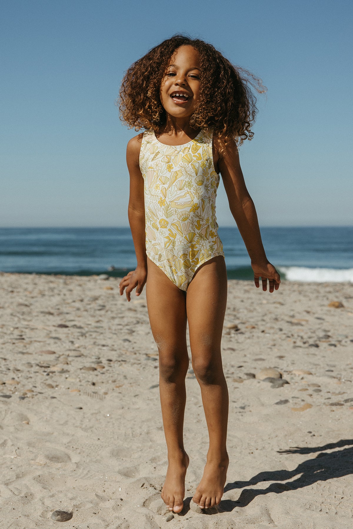 Seaesta Surf x Surfy Birdy Beach Fossils Print Swimsuit - Stylish One-Piece Bathing Suit for Women - Perfect for Surfing, Swimming & Beach Vacations