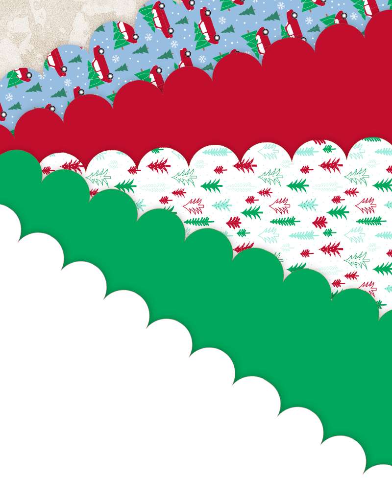 Bringing Home The Tree Scalloped Tissue Paper - Christmas Tree Decorations, Holiday Party Supplies, Gift Wrapping & DIY Crafts for Festive Home Decor