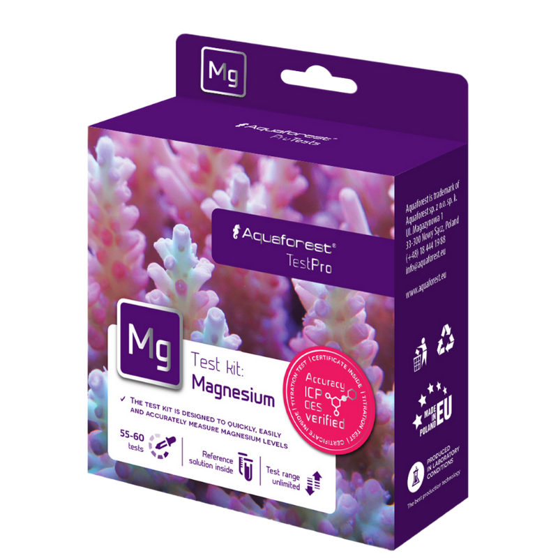 Aquaforest Magnesium Test Kit (TestPro Mg) - Accurate Marine Aquarium Water Testing for Coral & Reef Tanks - Essential for Saltwater Fish Tank Maintenance