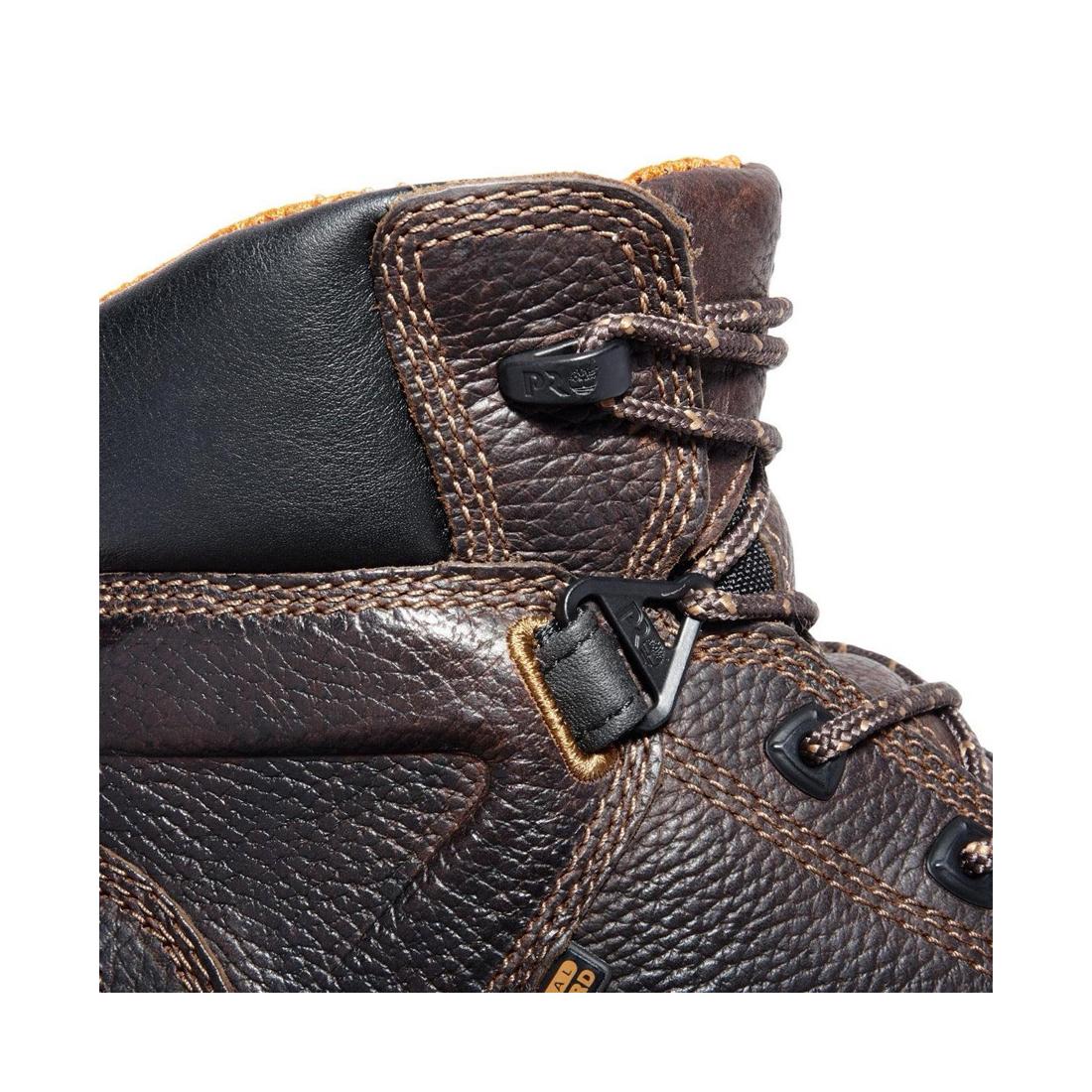 Helix 6 Inch Composite Toe Met Guard Work Boots for Men - Brown Safety Shoes for Construction, Warehouse & Outdoor Work