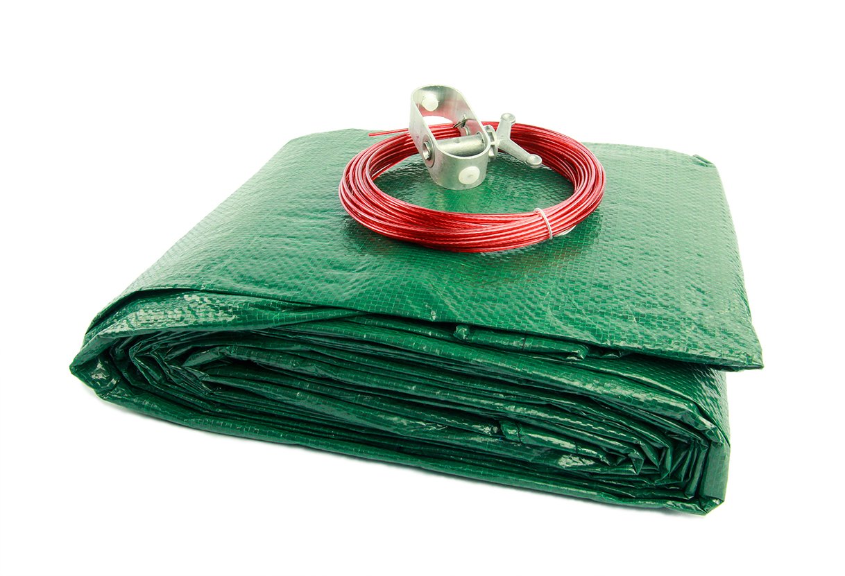 Buffalo Blizzard 30 ft Round Above Ground Pool Cover - Heavy Duty Reversible Winter Pool Cover (Green/Black) | Cold & UV Resistant | Debris Protection | Perfect for Winterizing & Protecting Your Pool from Leaves, Snow & Ice