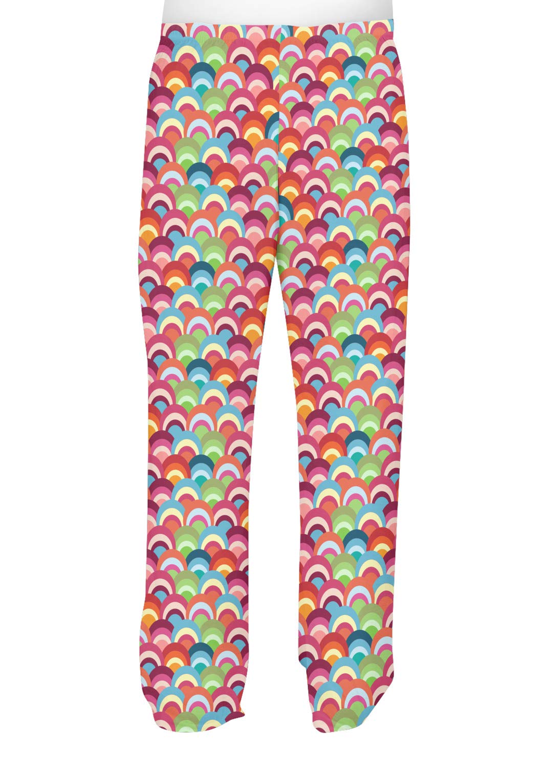 Retro Fishscale Print Men's Pajama Pants - Soft Cotton Lounge Pants for Sleepwear & Home Comfort