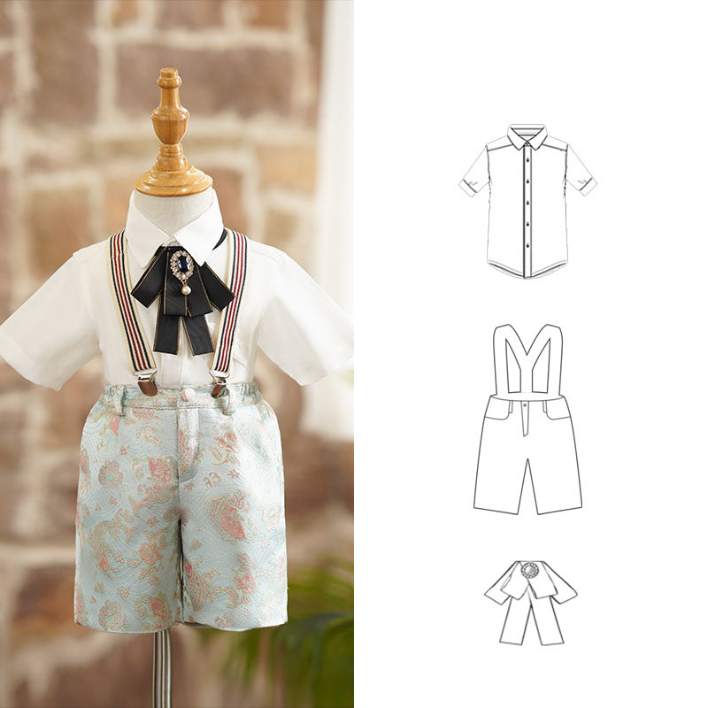 Boys' Summer Formal Suit Set for Birthday, Wedding & Special Occasions - Lightweight Breathable Dress Outfit for Kids