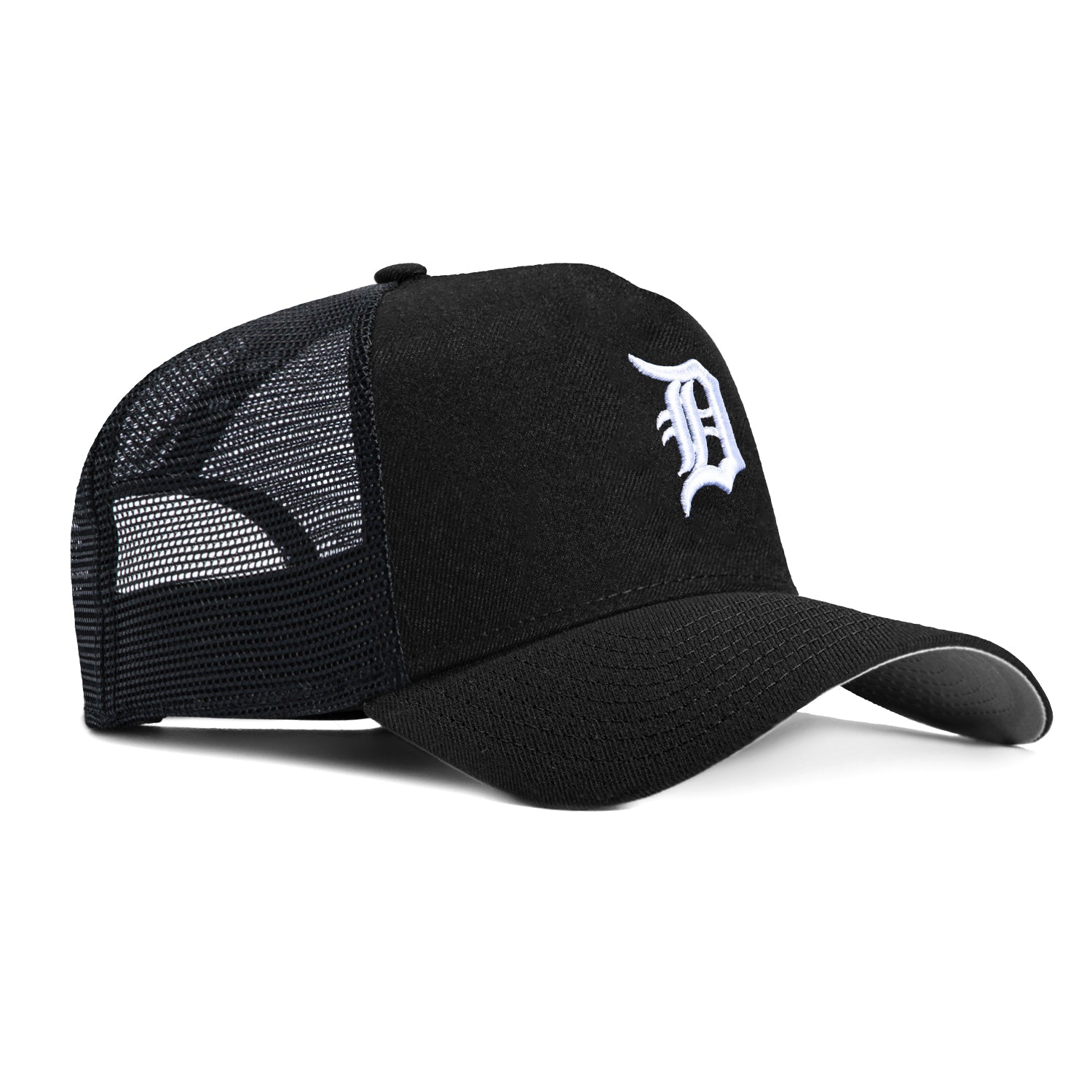 New Era 9Forty A-Frame Detroit Tigers Snapback Trucker Hat - Black & White Adjustable Baseball Cap for Men & Women - Perfect for Sports Games, Casual Outfits & Fan Collections
