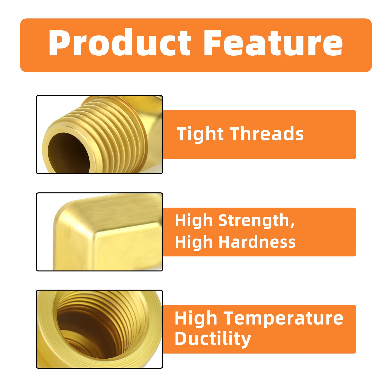 90 Degree Barstock Street Elbow - 5pcs 1/8 Inch NPT Male to Female Brass Pipe Fitting - Perfect for Plumbing, HVAC, and Industrial Applications