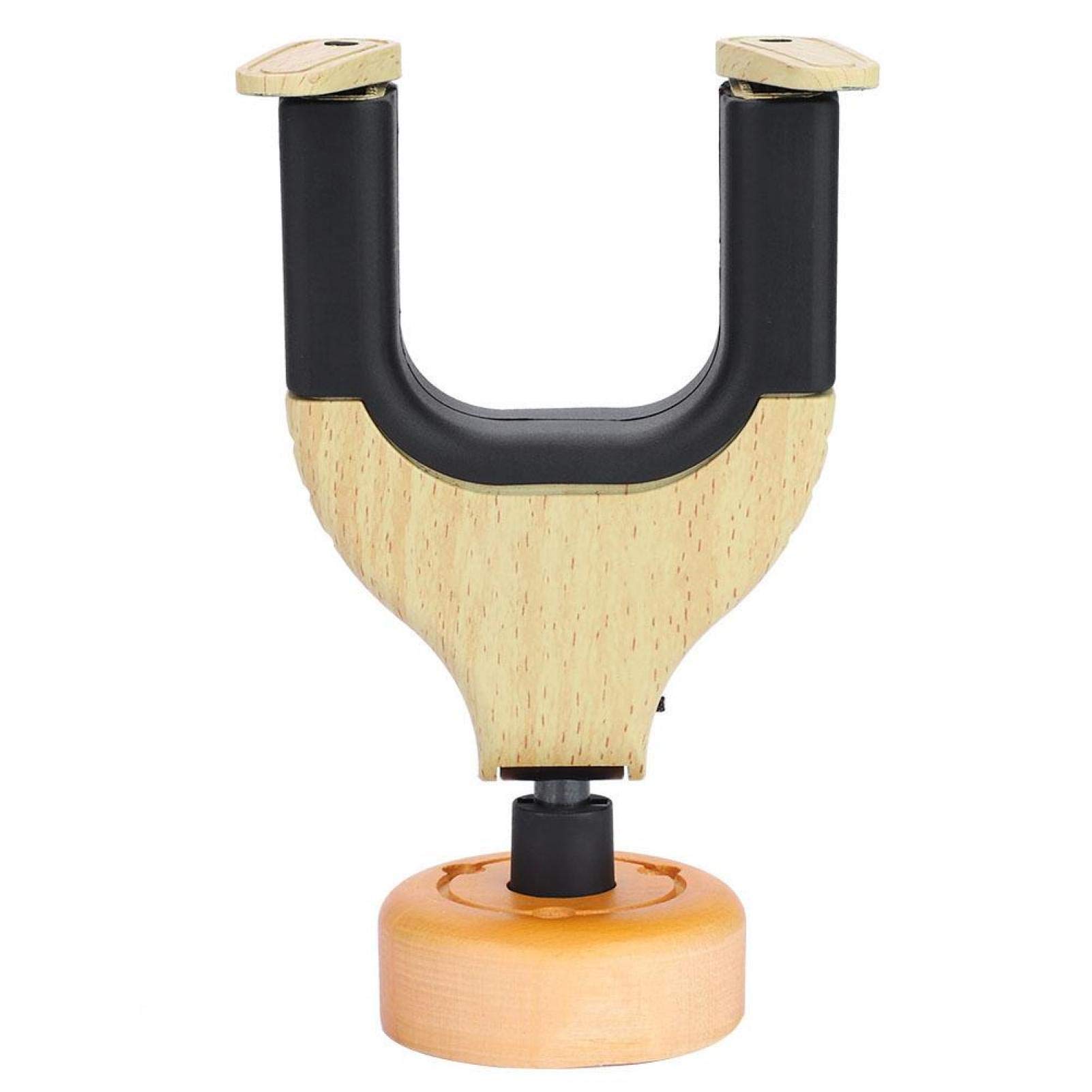 **Wooden Guitar Wall Mount with Expansion Bolts & Gravity Sensor Lock - Solid Wood Base for Secure Acoustic Guitar Hanger (Yellow Wood) - Perfect for Home, Studio & Stage Use**