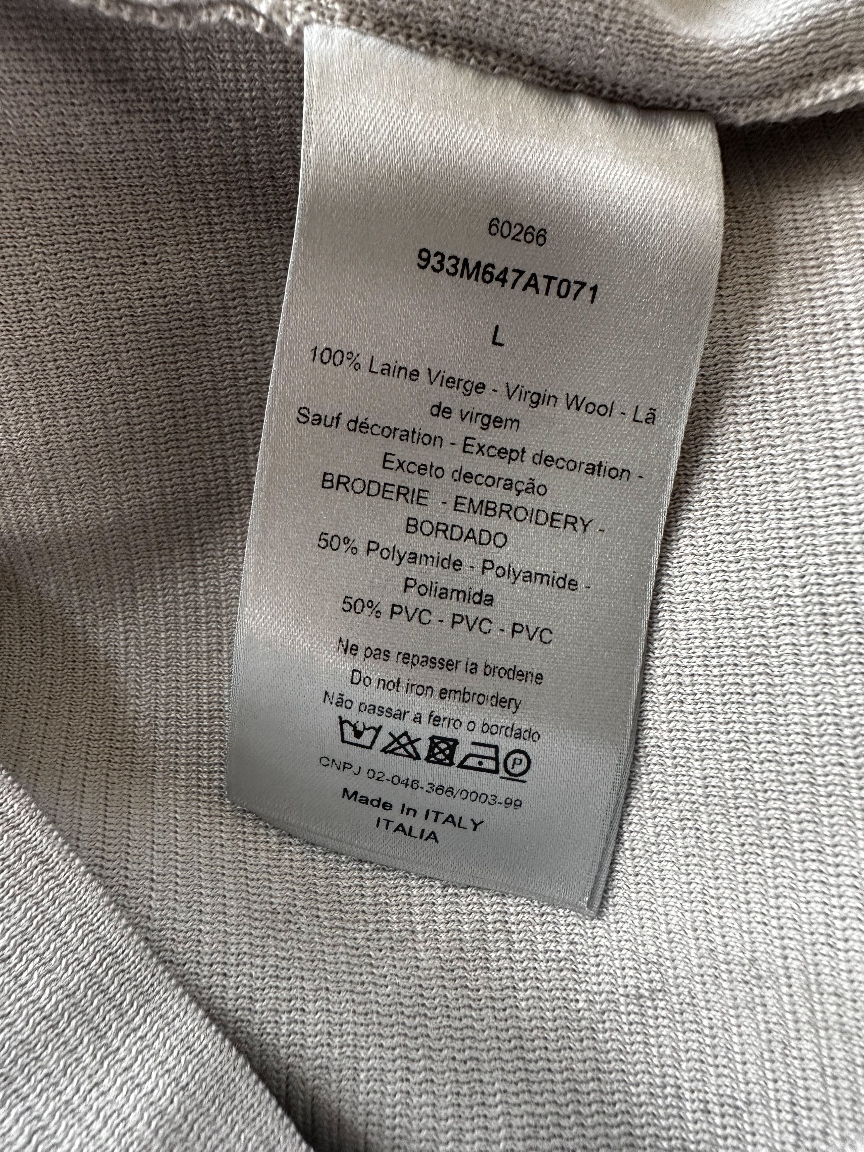 Dior Grey Patch Wool Sweater for Women - Luxury Knitwear for Fall & Winter Fashion | Perfect for Office, Date Night & Holiday Outfits