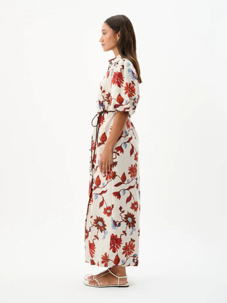 BERKLEY DRESS | Cactus Bloom Print Summer Dress for Women - Perfect for Beach Vacations, Garden Parties & Casual Outings