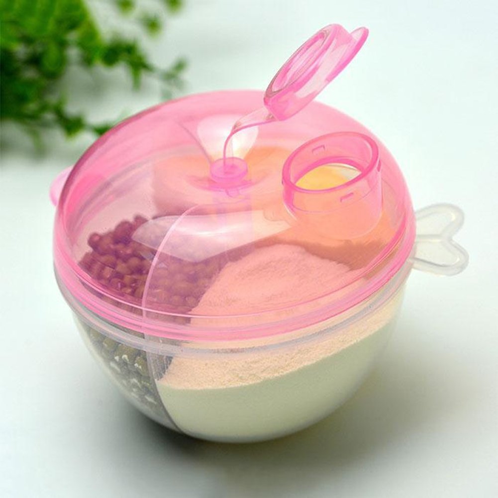 Gemini_mall® Baby Food Storage Container with Powder Dispenser - BPA-Free, Leak-Proof, Stackable for Formula, Snacks & Breast Milk (Blue) | Perfect for Daycare, Travel & On-the-Go Feeding