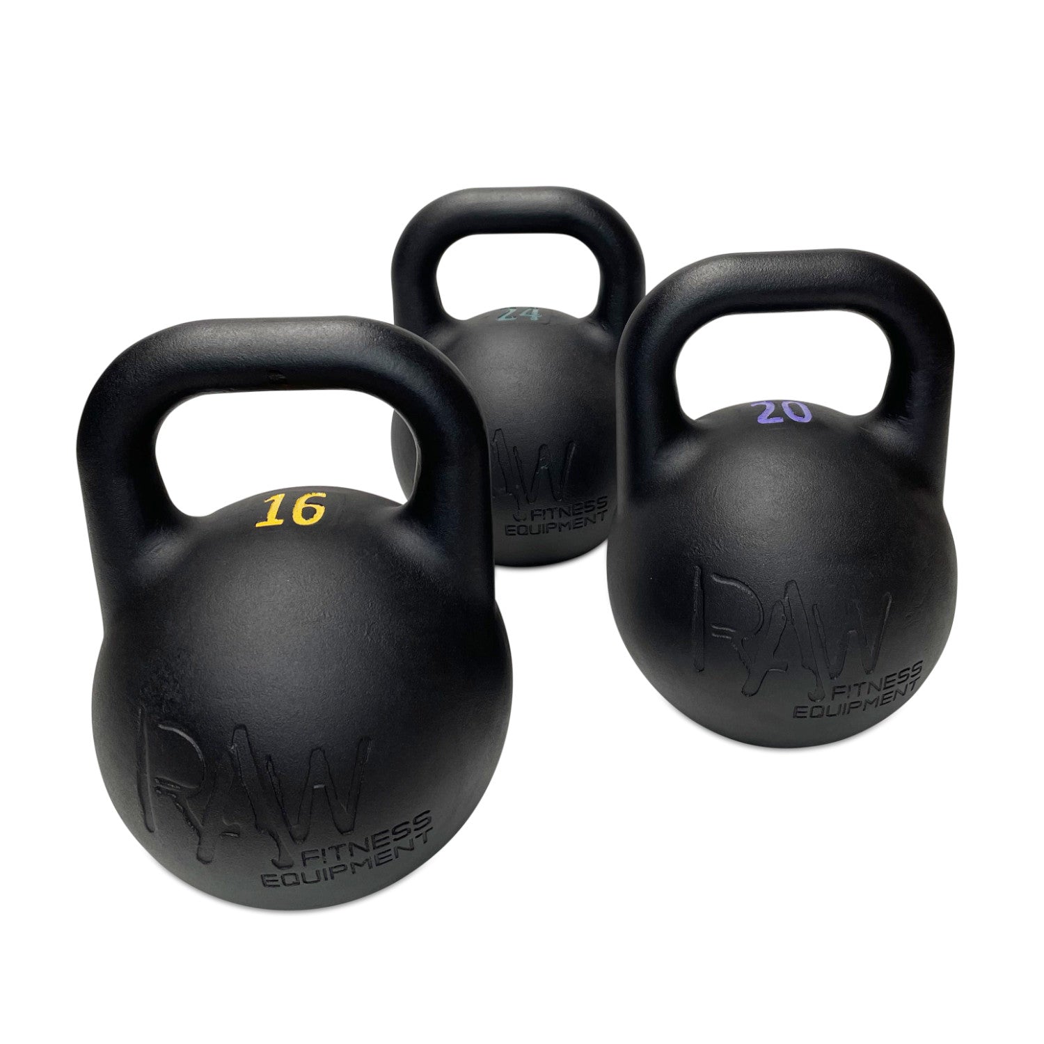 Premium Competition Kettlebell 16kg & 24kg Set - Professional Grade Black Cast Iron Weights for CrossFit, Strength Training & Home Gym Workouts