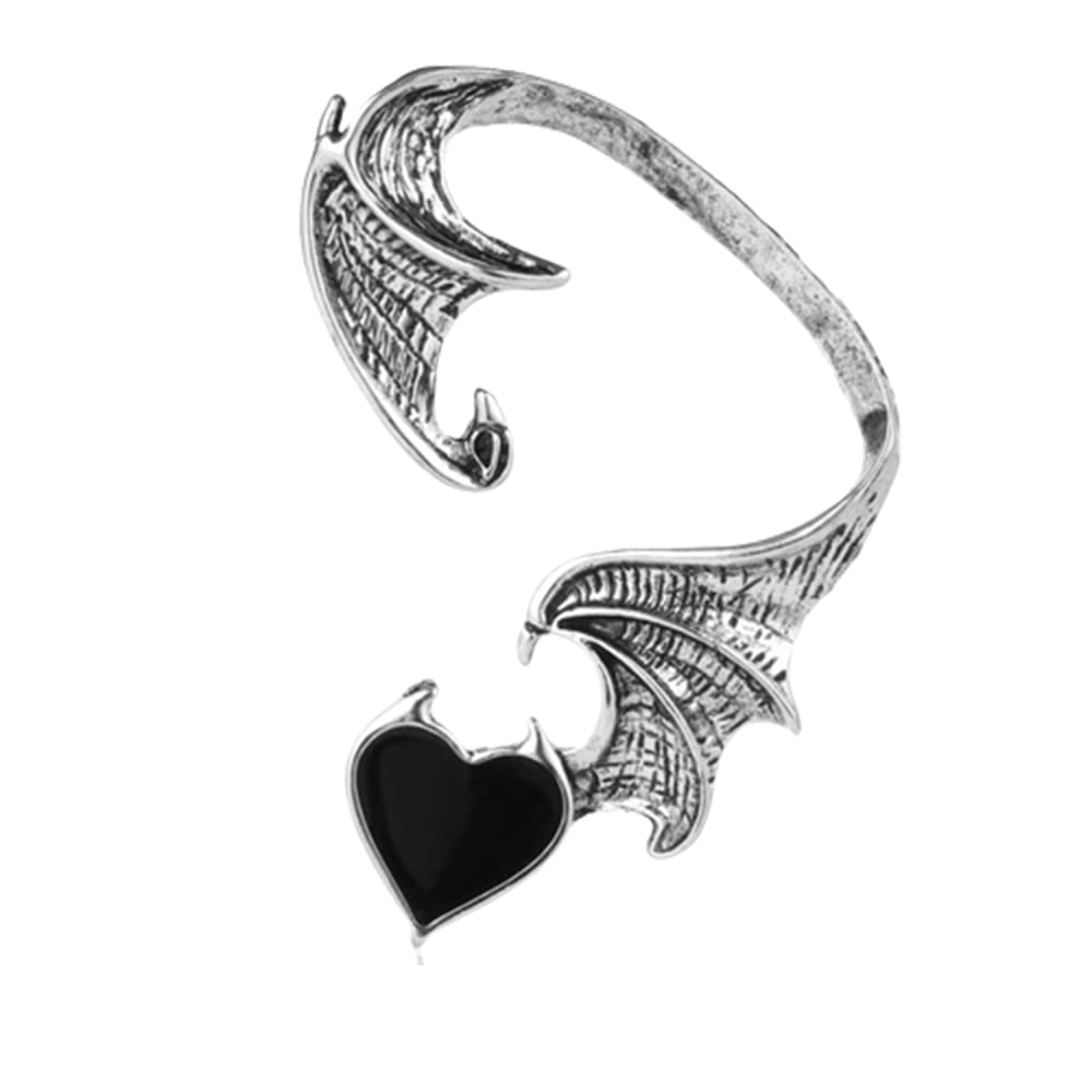 Trendy Heart Stud Earrings for Women - Vintage Silver Ear Cuff with Bohemian Butterfly Design | Perfect for Casual Wear, Parties & Gift Giving