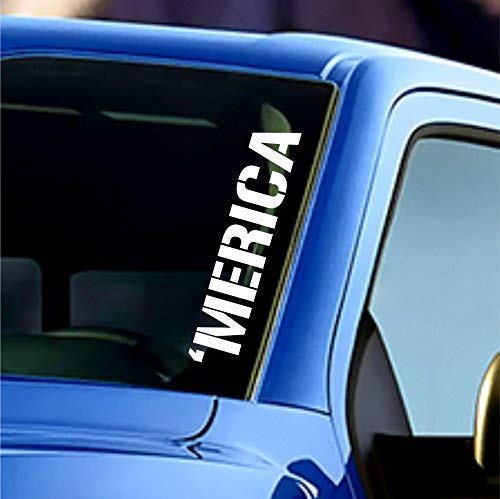 Patriotic American Flag Windshield Sticker - Vinyl Decal for Cars, Trucks & Bumpers - USA-Themed Vehicle Accessories - Perfect for 4th of July, Veterans Day & National Pride Events