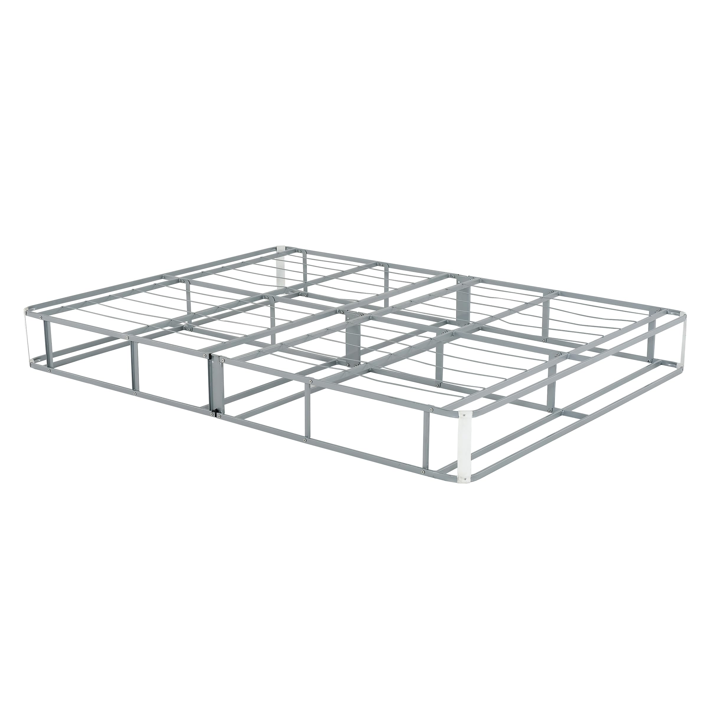 Primo International Delta Bed Frame - Queen Size Gray Wooden Platform Bed with Headboard - Modern Minimalist Bedroom Furniture for Small Spaces & Guest Rooms