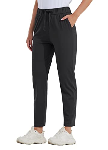 Willit Women's 7/8 Golf Travel Pants - Quick Dry Athletic Lounge Sweatpants for Yoga, Running & Casual Wear