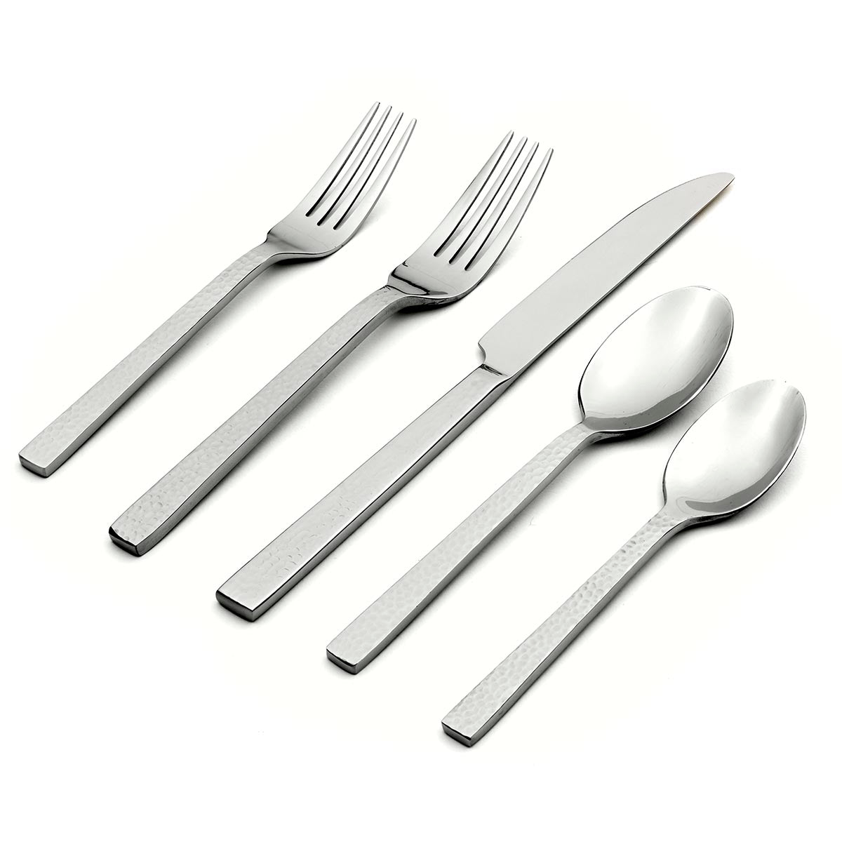 Premium 45-Piece Hammered Flatware Set for Dining - Elegant Stainless Steel Cutlery for Restaurants, Weddings & Special Occasions