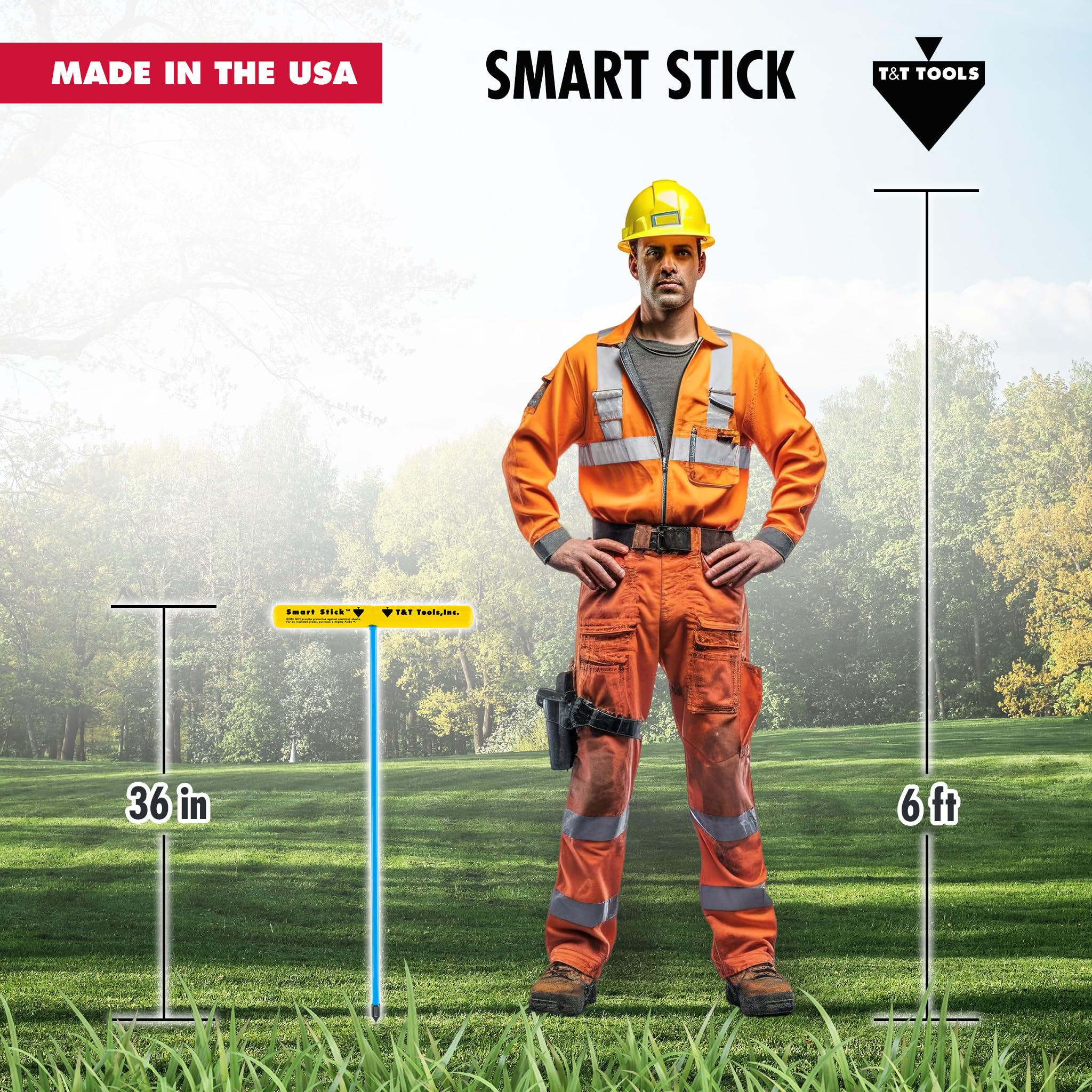T&T Tools 36-Inch Heavy Duty Metal Soil Probe - 3/8