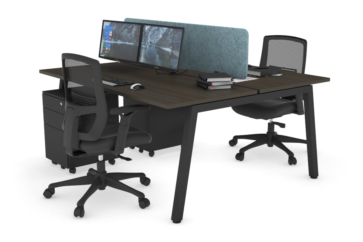 Quadro 2 Person Office Workstation Desk [1400L x 700W] - Perfect for Shared Workspaces & Collaborative Office Environments