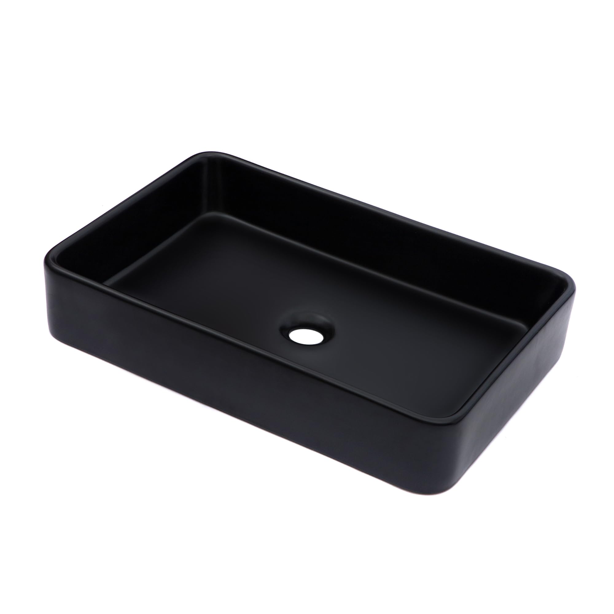 Modern Black Rectangular Vessel Sink 24x16