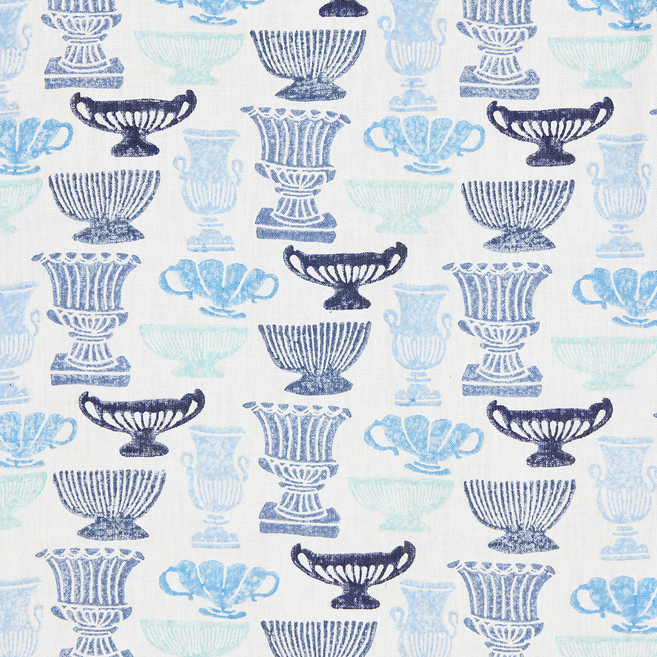 Handmade Block Printed Linen Fabric Vases in Blue - Perfect for Boho Home Decor & Wedding Centerpieces