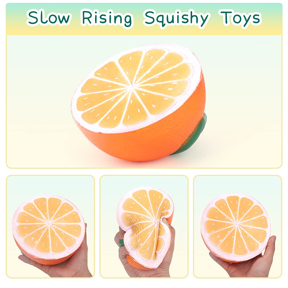 Half Watermelon Jumbo Squishy Fidget Toy - Sensory Push Bubble Popper, Slow Rising Stress Relief Squishy for Kids & Adults - Galaxy Starry Scented Squeeze Toy Gift for Anxiety Relief (Perfect for Office, Classroom & Travel Stress Relief)