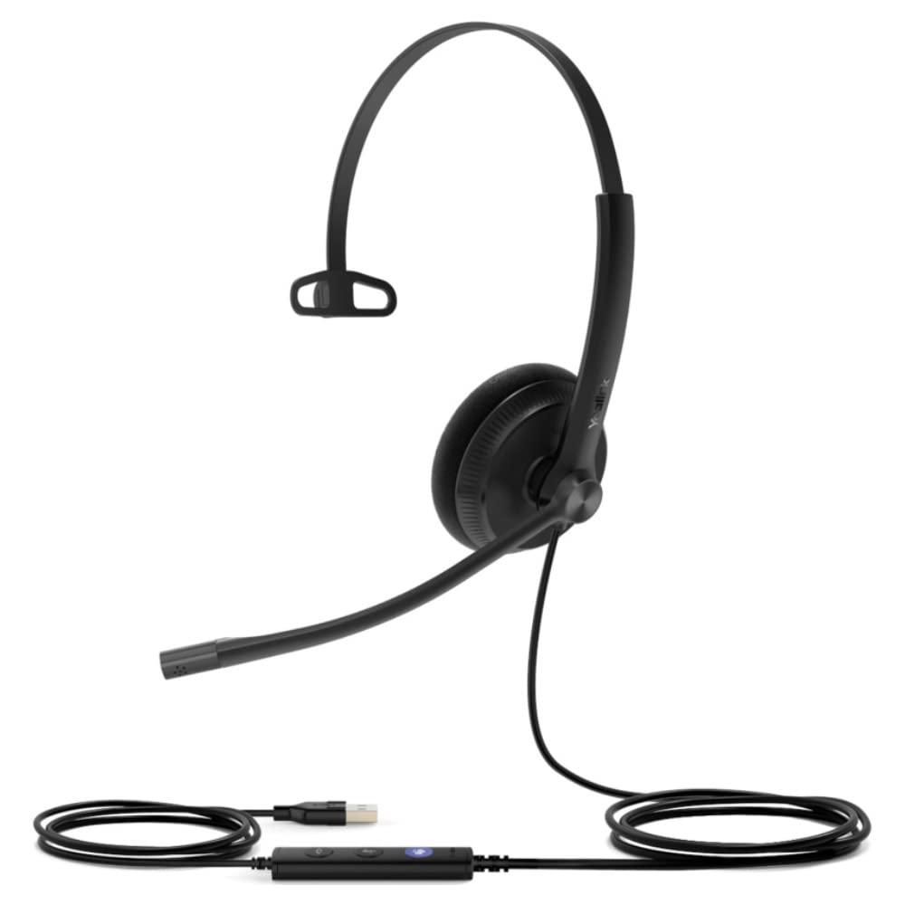 Yealink USB Wired Mono Headset with Noise Canceling Mic - 32 Ohm Impedance, 20Hz-20kHz Frequency - Perfect for Call Centers, Remote Work & Online Meetings