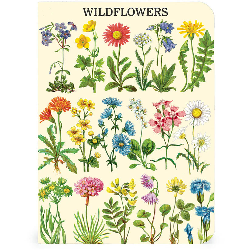 Cavallini & Co. Wildflowers Mini Notebook Set - 3 Pack Floral Journal for Writing, Sketching & Note Taking - Perfect for Travel, School & Office Use