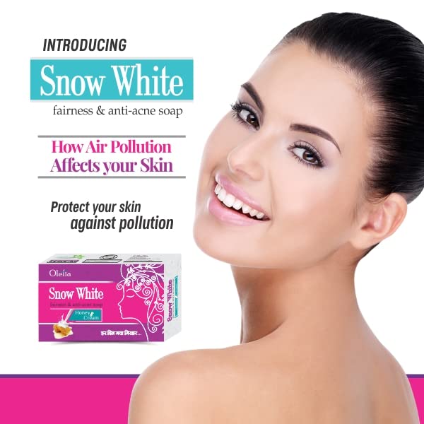Snow White Anti-Acne & Brightening Soap Bar - Reduces Blemishes, Dark Circles & Signs of Aging | Vegan, Cruelty-Free Skincare | Perfect for Daily Face Cleansing & Glowing Complexion