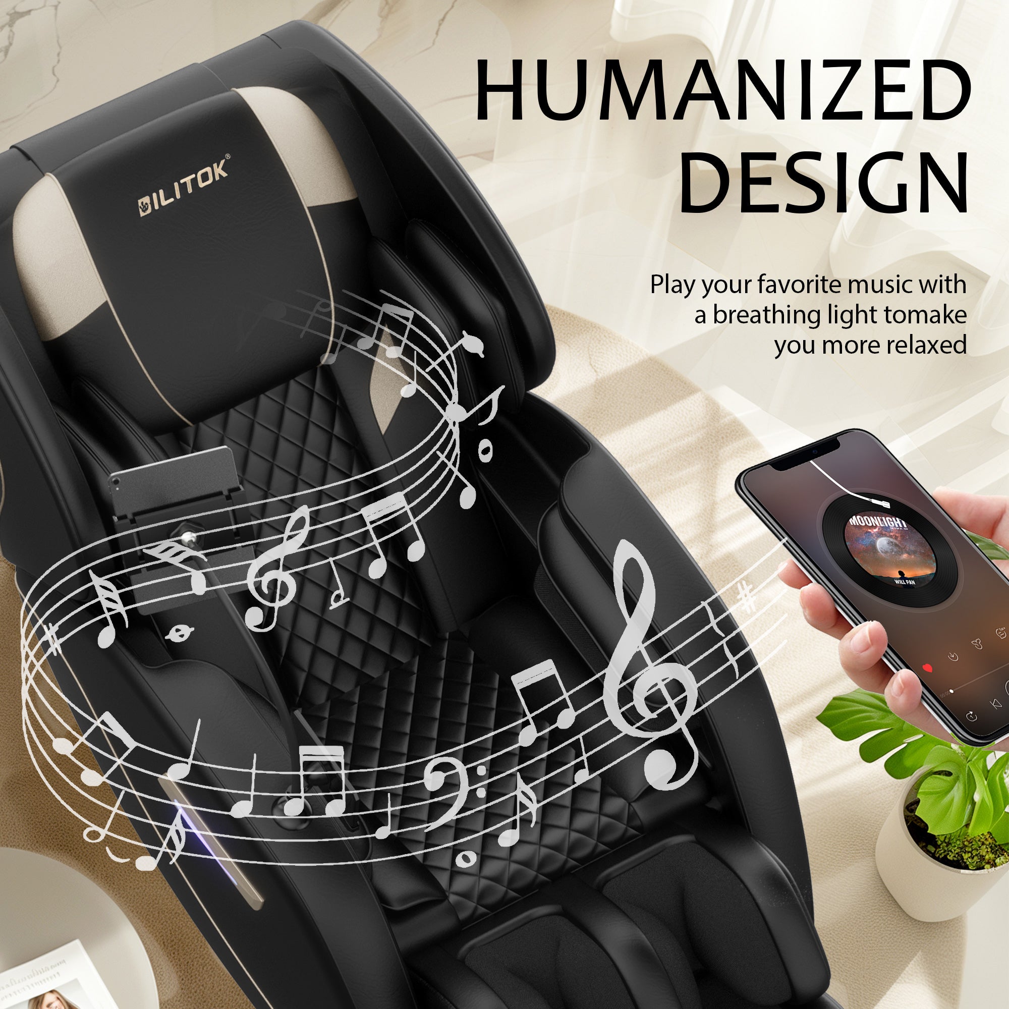 2024 Zero Gravity Massage Chair Recliner with Full Body Air Pressure - Perfect for Home Relaxation & Pain Relief Therapy