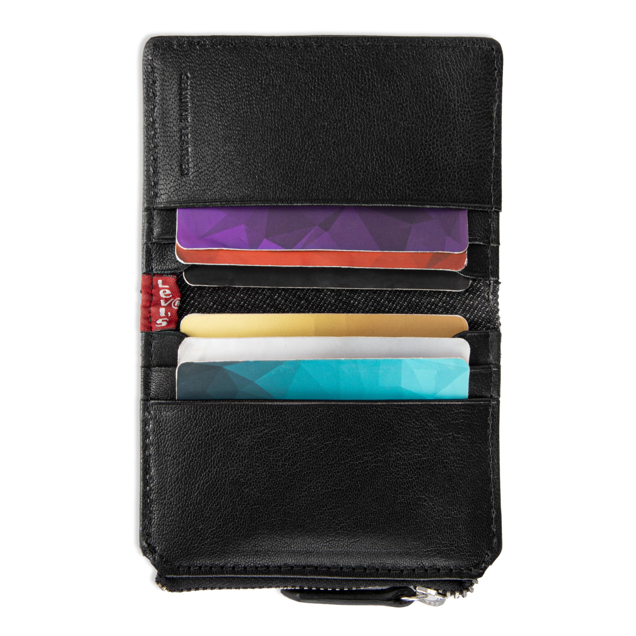 Levi's Men's RFID Blocking Slim Front Pocket Wallet - Secure & Stylish Card Holder for Everyday Use, Travel, and Business