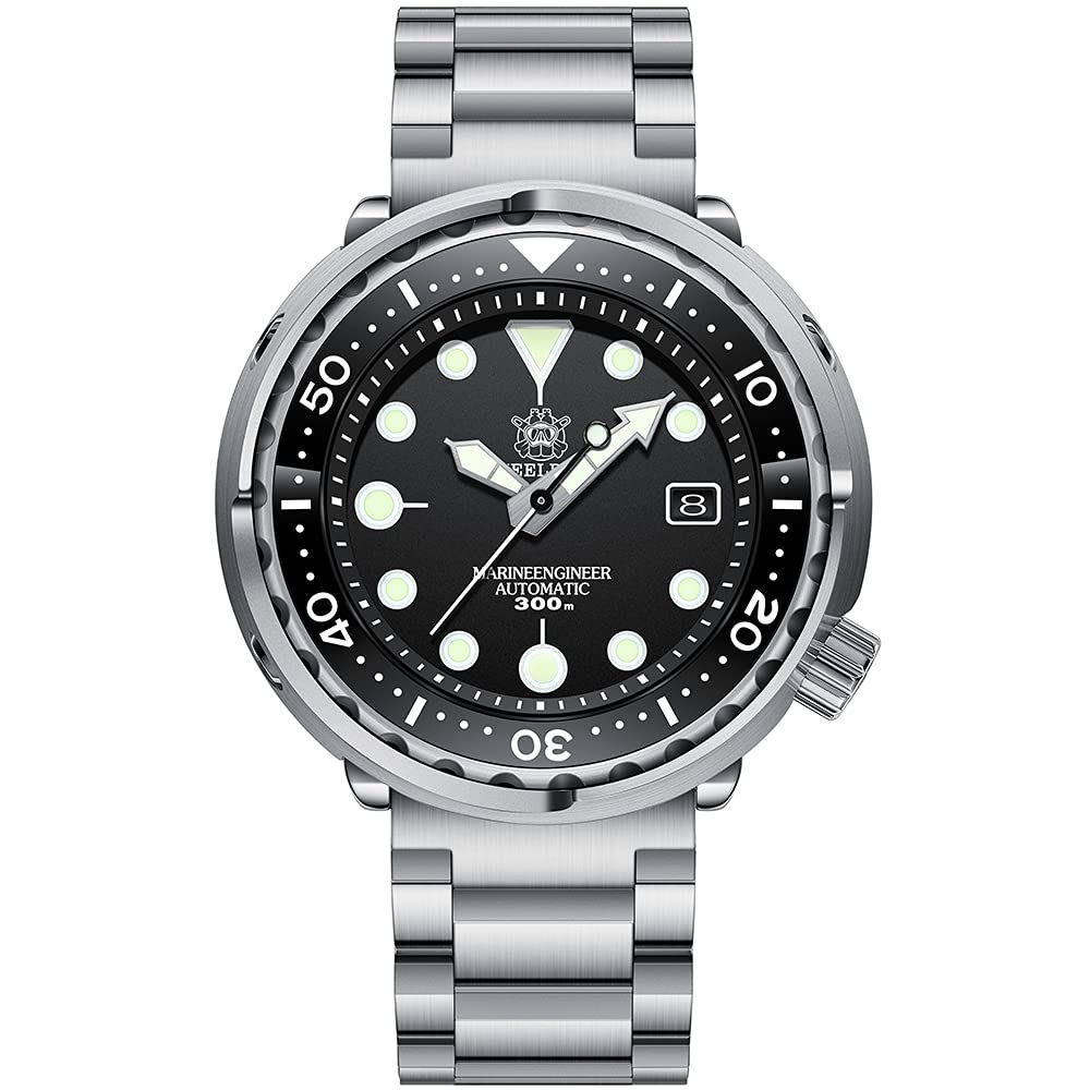 STEELDIVE Men's Automatic Diver Watch - 300m Water Resistant, Self-Winding Mechanical Movement, C3 Luminous, Ceramic Bezel, Sport Chronograph | Perfect for Scuba Diving, Snorkeling & Water Sports