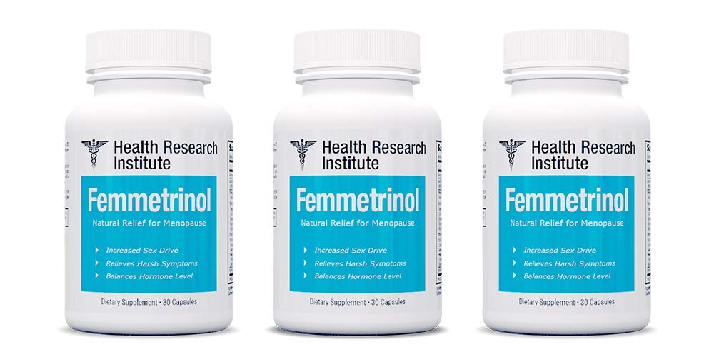 Femmetrinol - 3 Bottles - Natural Menopause Relief Supplement for Hot Flashes & Night Sweats - 100% Herbal Formula - Official Store | Supports Hormonal Balance & Better Sleep