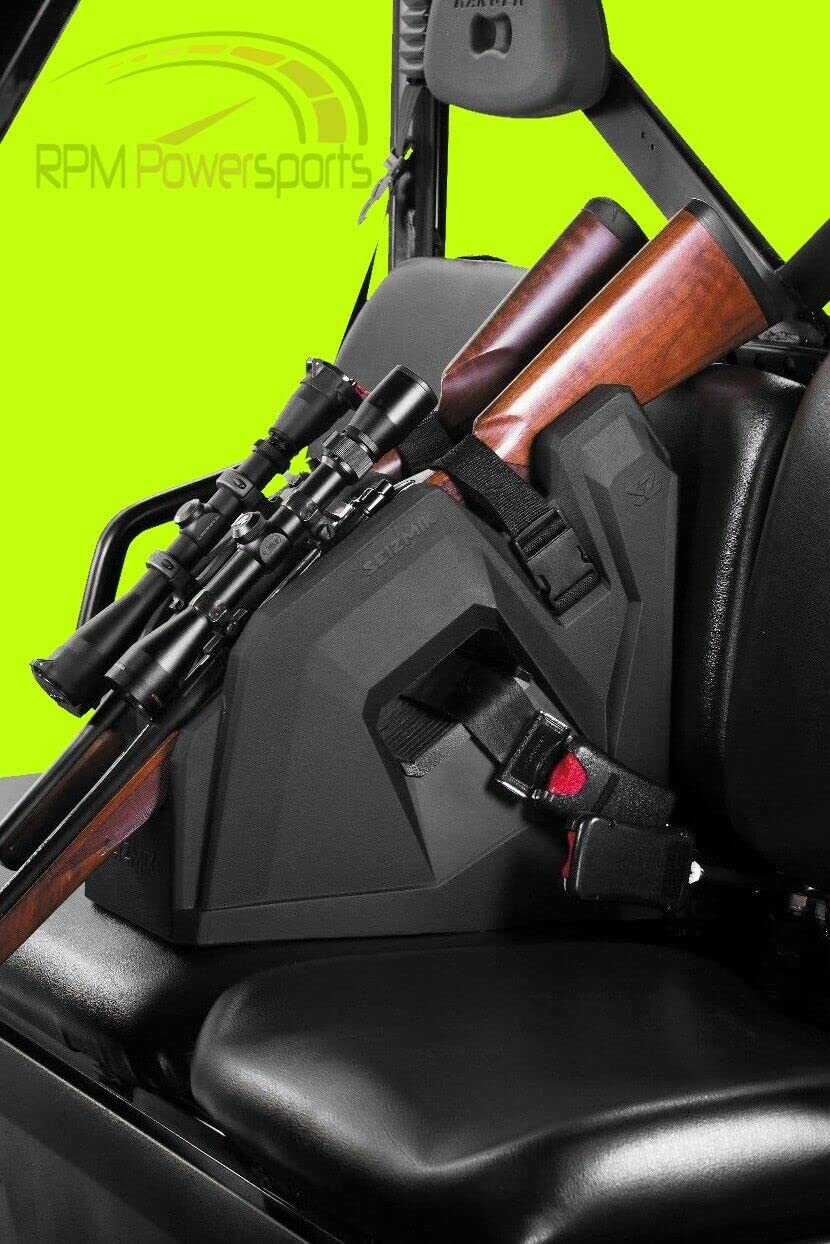 Polaris Ranger XP1000 & Crew Gun Holder - Seizmik In-Cab On-Seat Compatible Mount for Full-Size UTVs | Hunting, Off-Roading & Truck Accessories