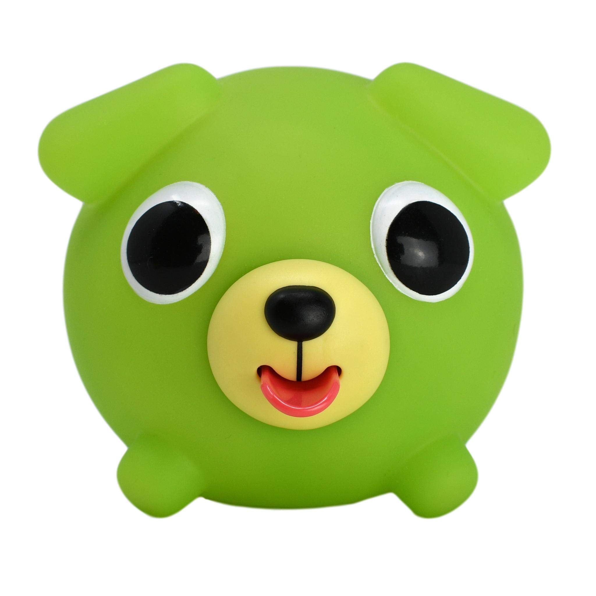 Sankyo Toys Squeeze and Play Sound Ball - Interactive Neon Green Dog Toy for Babies & Toddlers | Fun Sensory Play, Early Learning, and Pet Training | Perfect for Playtime, Gifts, and Developmental Activities
