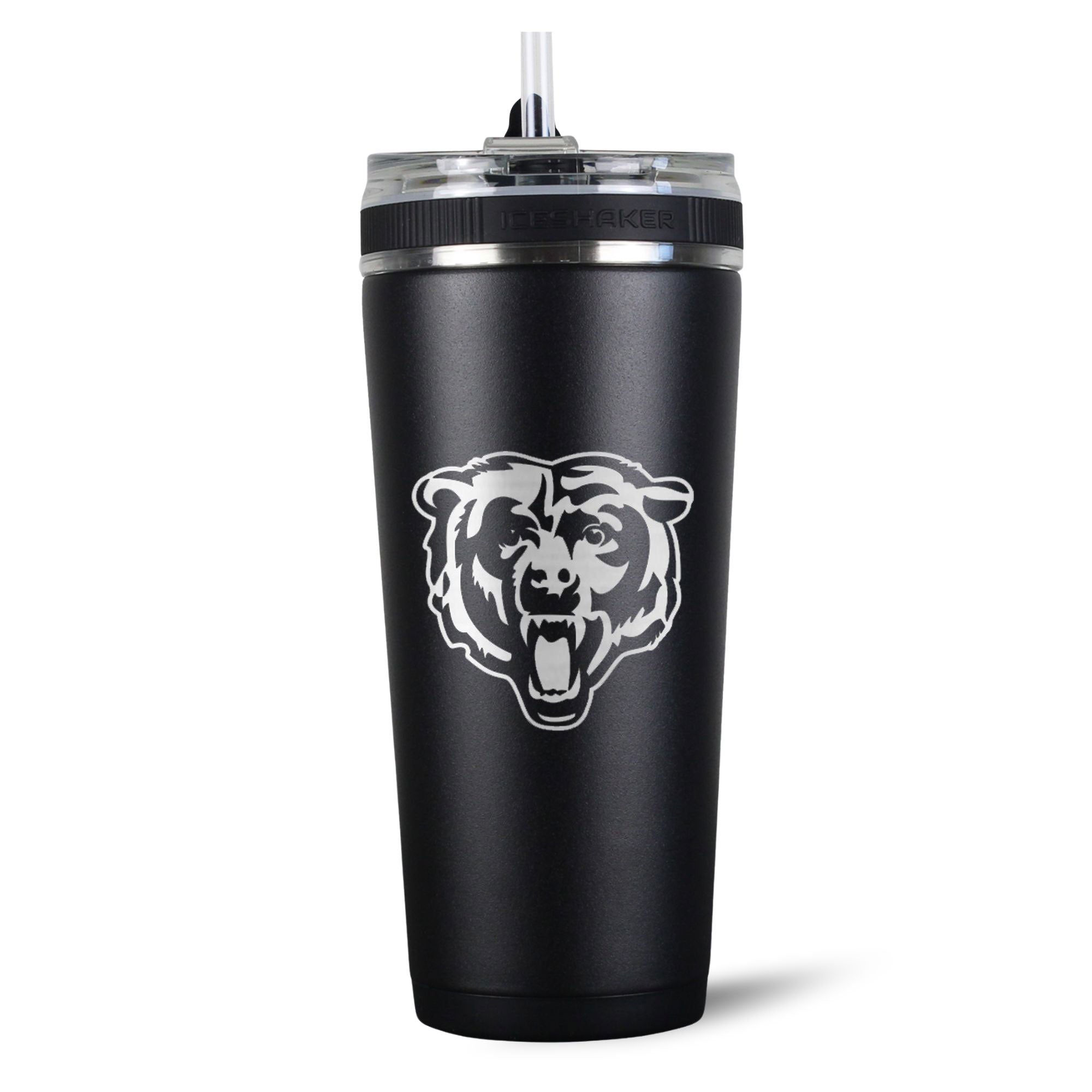 Official Chicago Bears 26oz Insulated Stainless Steel Water Bottle - Leakproof & Durable for Sports, Gym, Hiking and Outdoor Activities