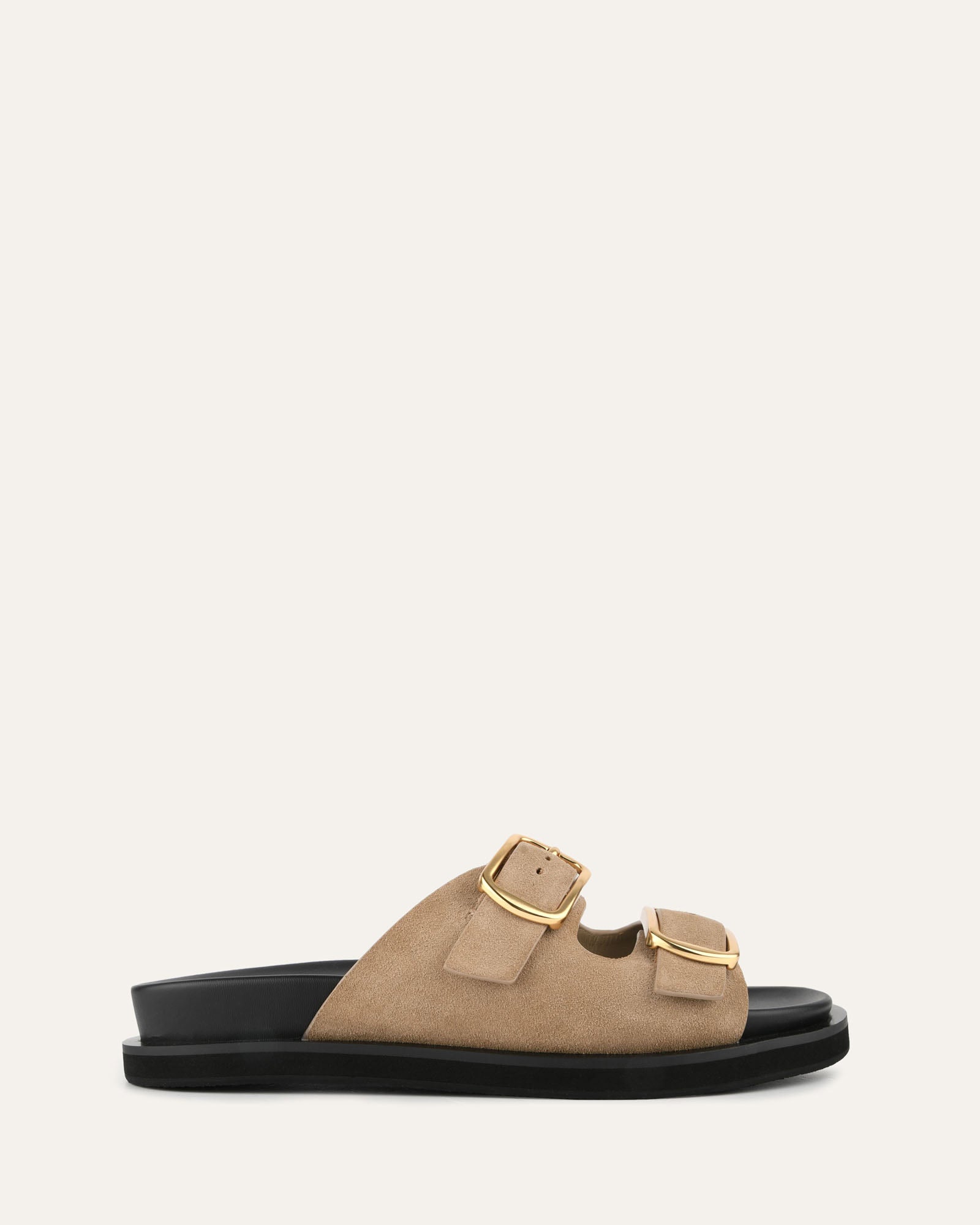 EGON Women's Flat Sandals - Soft Marsh Suede Comfortable Slides for Summer Beach, Pool, and Casual Wear