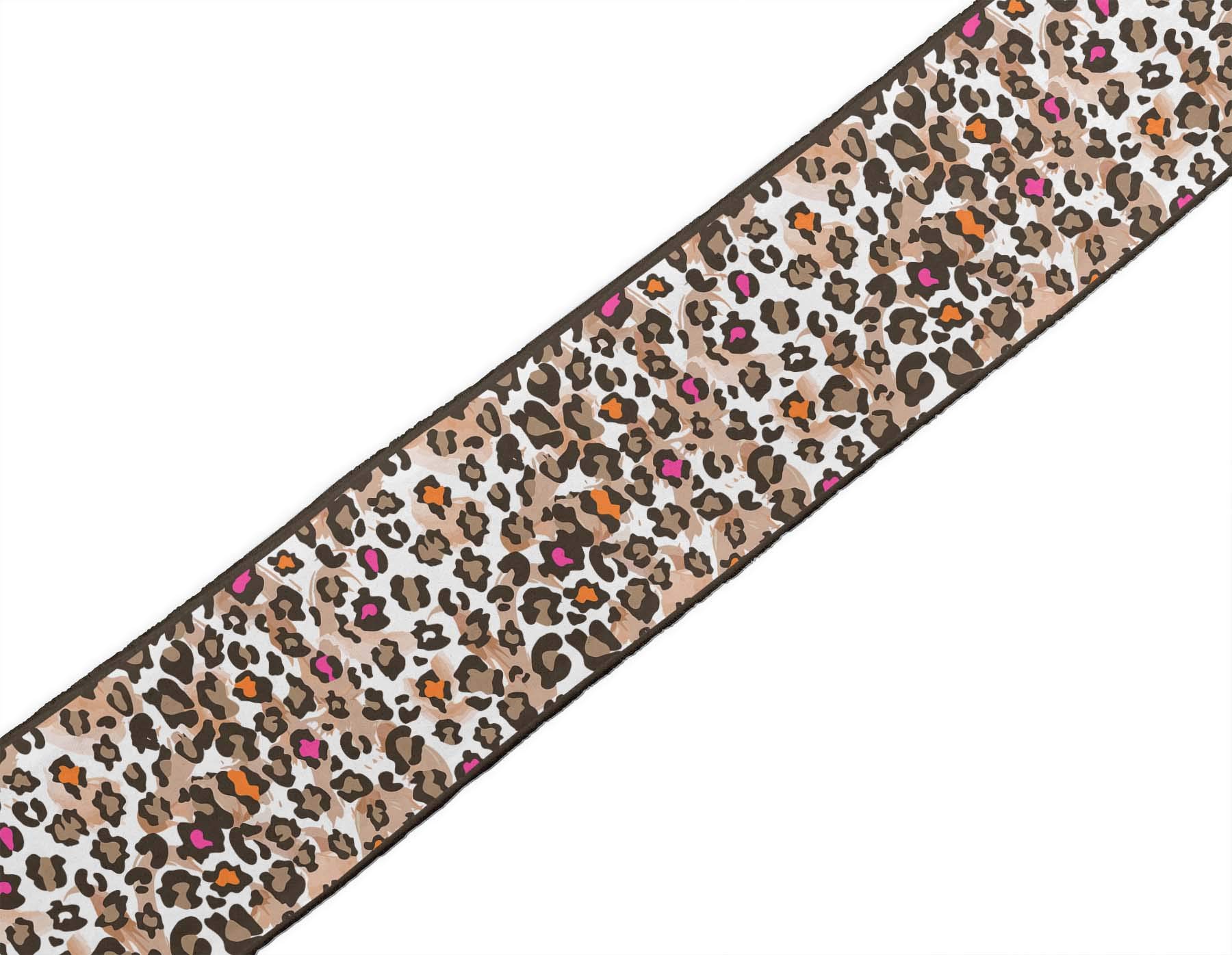 White Leopard Print Dupion Fabric Ribbon Trim - 9 Yards, 2 Inches Wide for Crafts, Sewing & DIY Accessories | Perfect for Costume Design, Gift Wrapping & Home Decor