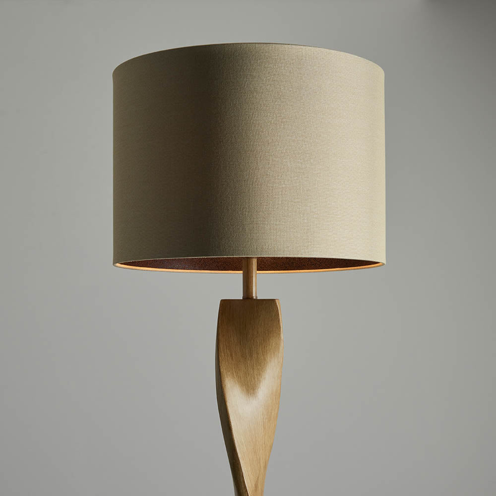 Bellatrix Modern Floor Lamp with Wood Finish - E27 Socket for Living Room, Bedroom, or Office Lighting