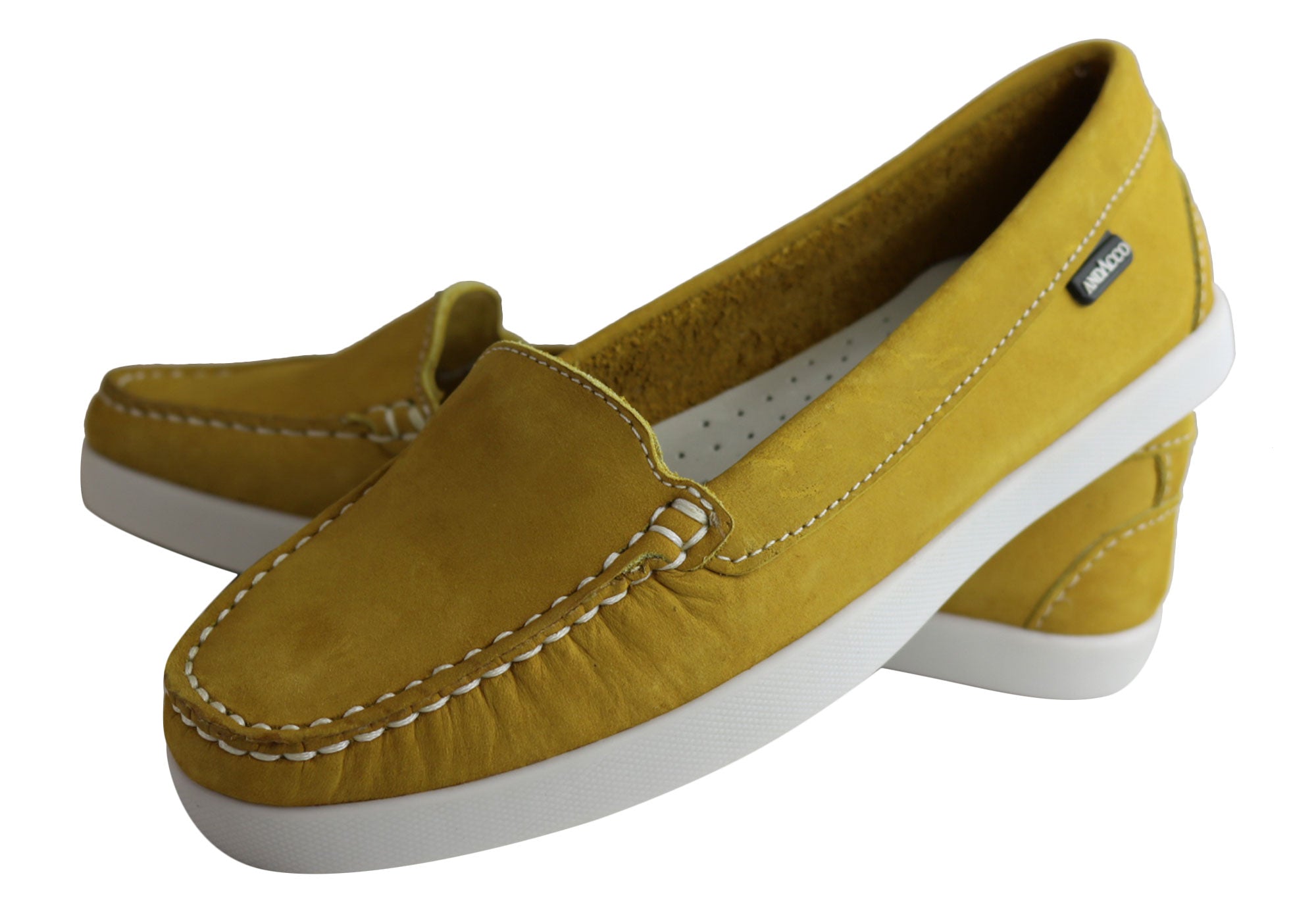 Andacco Amore Women's Comfortable Flat Leather Loafers - Made in Brazil - Perfect for Work, Travel & Casual Wear